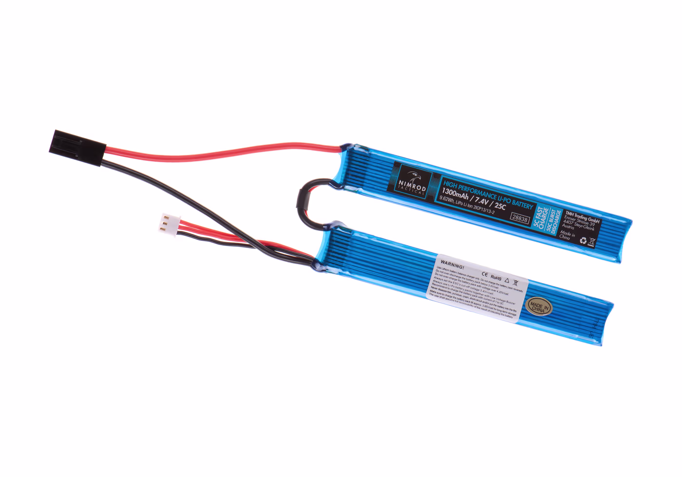 Nimrod Lipo 7.4V 1300mAh 25c Twin Type